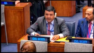 The head of the  Association Ma’onah provides a comprehensive briefing to the un